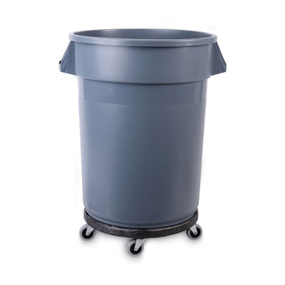 Boardwalk® Refuse Container Utility Dolly, 300 lb Capacity, 22 Diameter, Gray