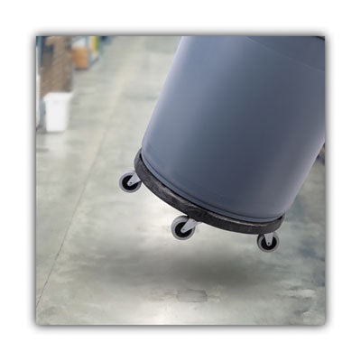 Boardwalk® Refuse Container Utility Dolly, 300 lb Capacity, 22 Diameter, Gray