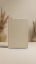 Heavyweight linen notebook in sand tone