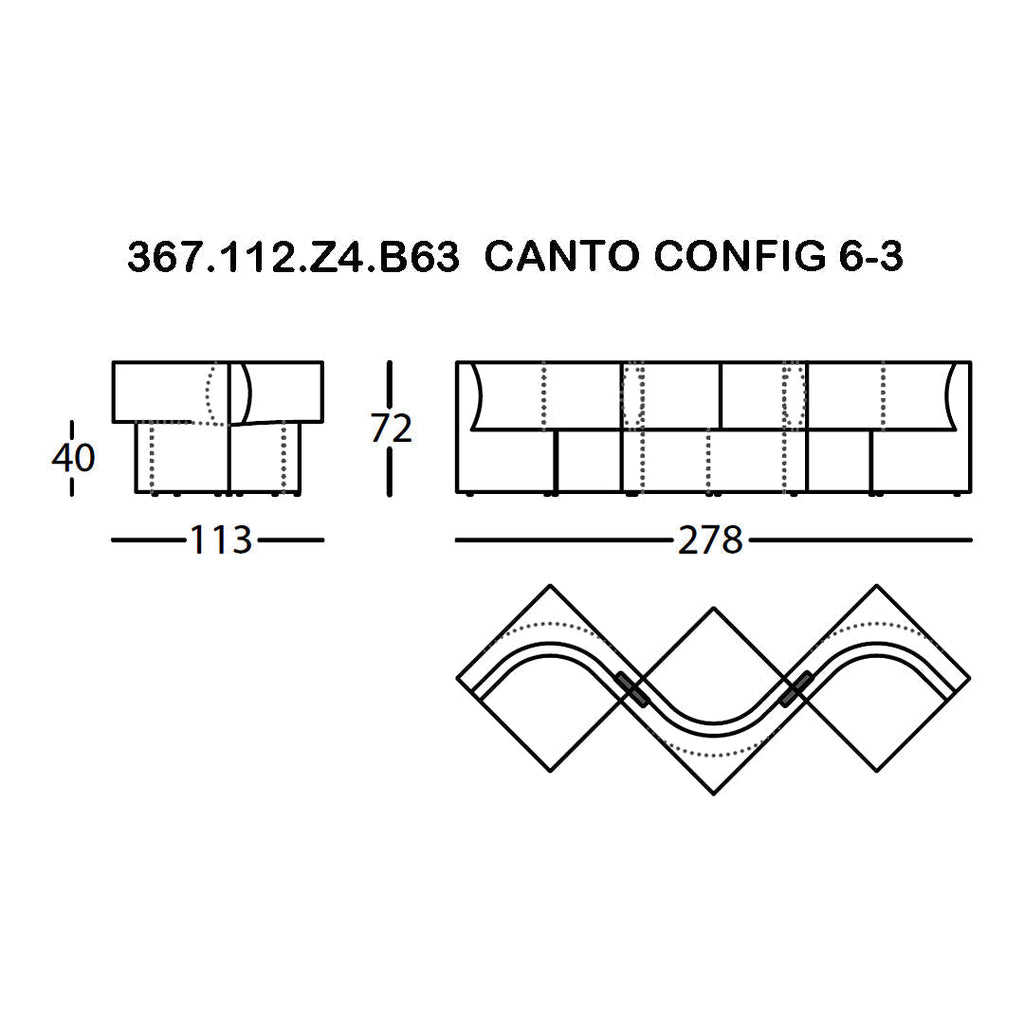 Canto Pre-configured Modular Sofa (Modules 1-7)