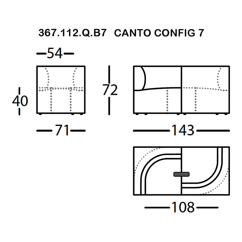 Canto Pre-configured Modular Sofa (Modules 1-7)