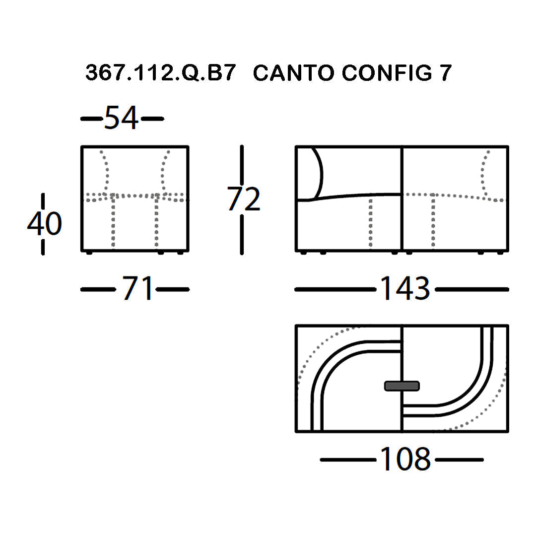 Canto Pre-configured Modular Sofa (Modules 1-7)