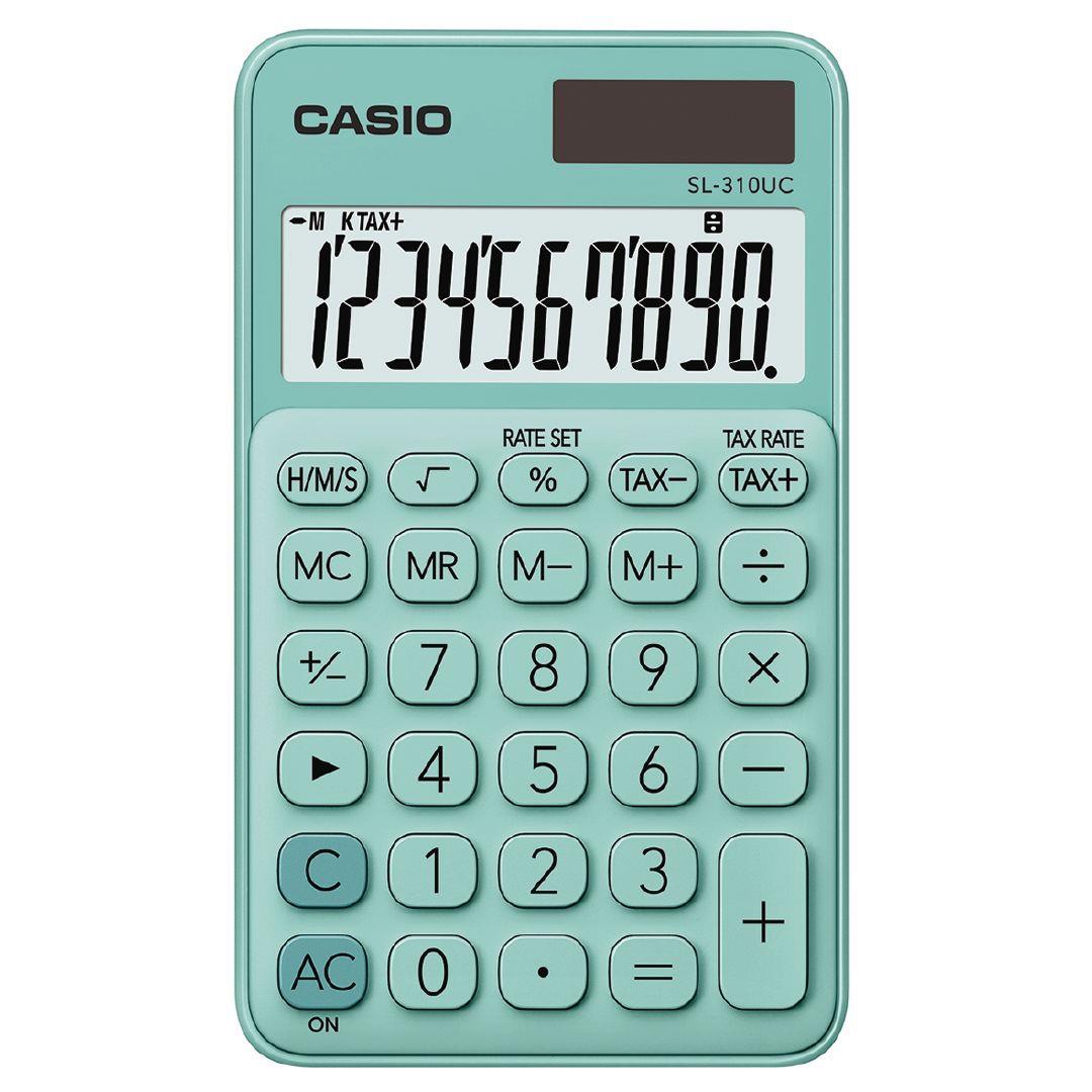Casio SL310UCBK Hand Held 10 Digit Calculator Green